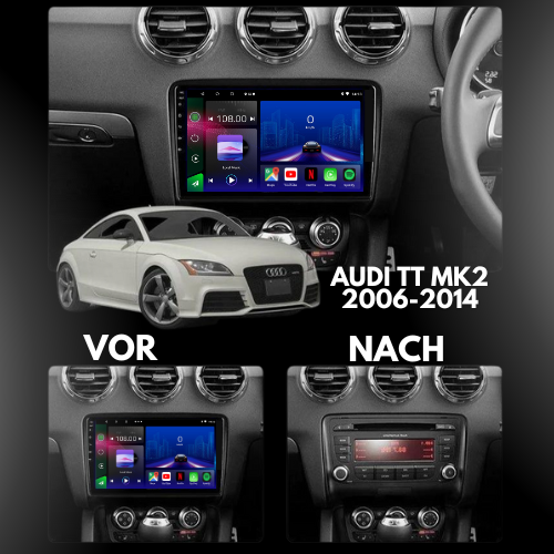 Audi TT TTS TTRS | MK2 2006-2014 | Android 13 Autoradio | Apple CarPlay | Android Auto | BOSE - AutoTunes